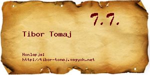 Tibor Tomaj névjegykártya